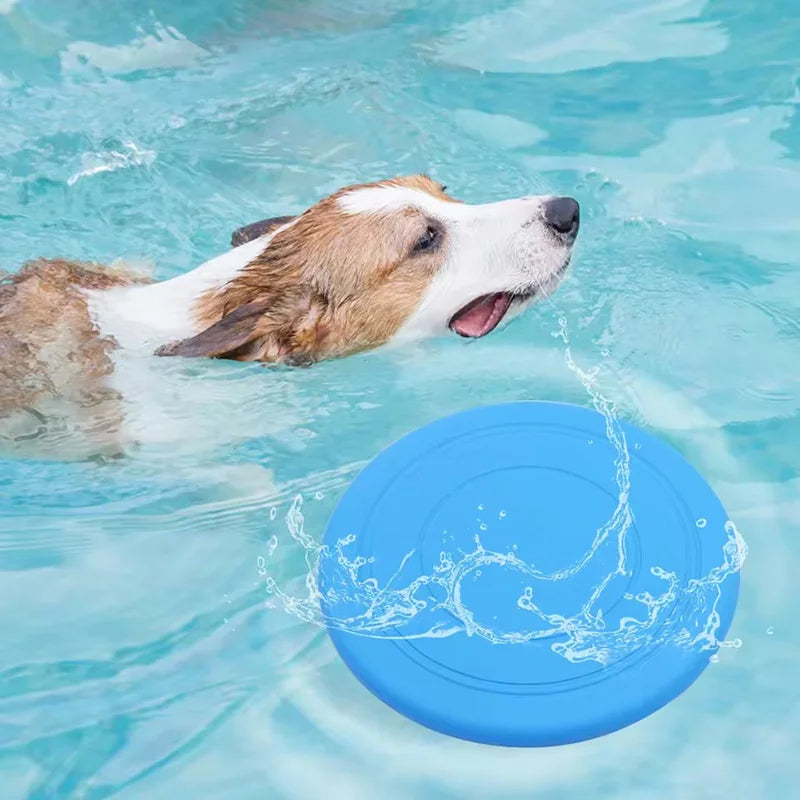 Durable Dog Frisbee Toy – Soft TPR Flying Disc for Fetch, Training, Outdoor Play & Water Games