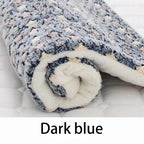 Bear Pattern Soft Fleece Pet Sleeping Mat – Washable Warm Dog and Cat Bed Blanket