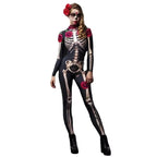 Rose Skeleton Costume Jumpsuit for Women & Girls – Halloween Cosplay Outfit