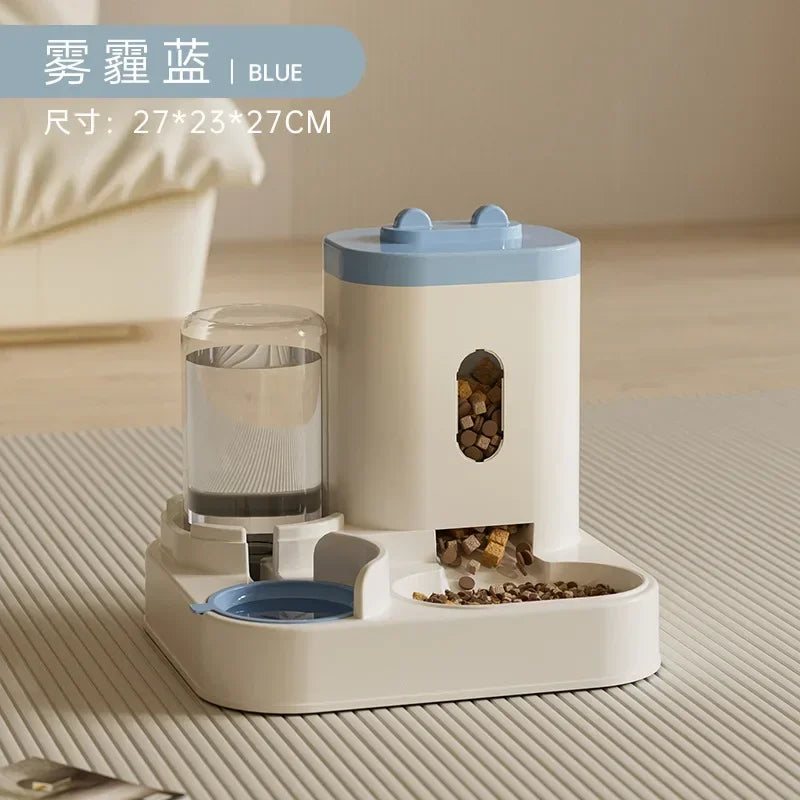 Automatic Dog & Cat Feeder with Water Dispenser – Large Capacity Food Storage Bowl