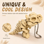 3D Printed T-Rex Skeleton Keychain – Articulated Dinosaur Fidget Model