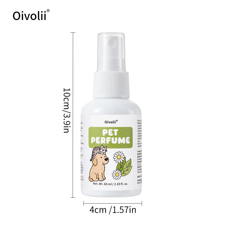 Pet Perfume Spray for Dogs and Cats | Plant-Based Long Lasting Deodorizing Floral Fruit Fragrance