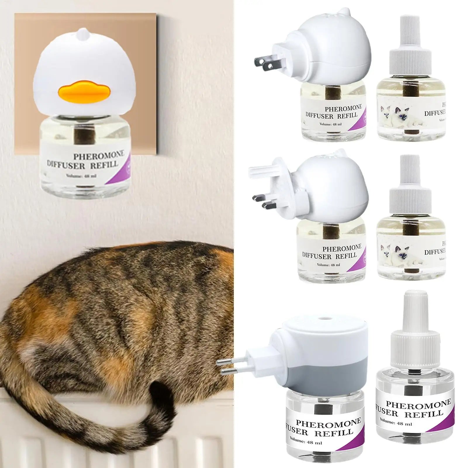 Long-Lasting Cat Pheromone Diffuser for Stress Relief | Calming Plug-In Comfort Aid for Kittens and Cats
