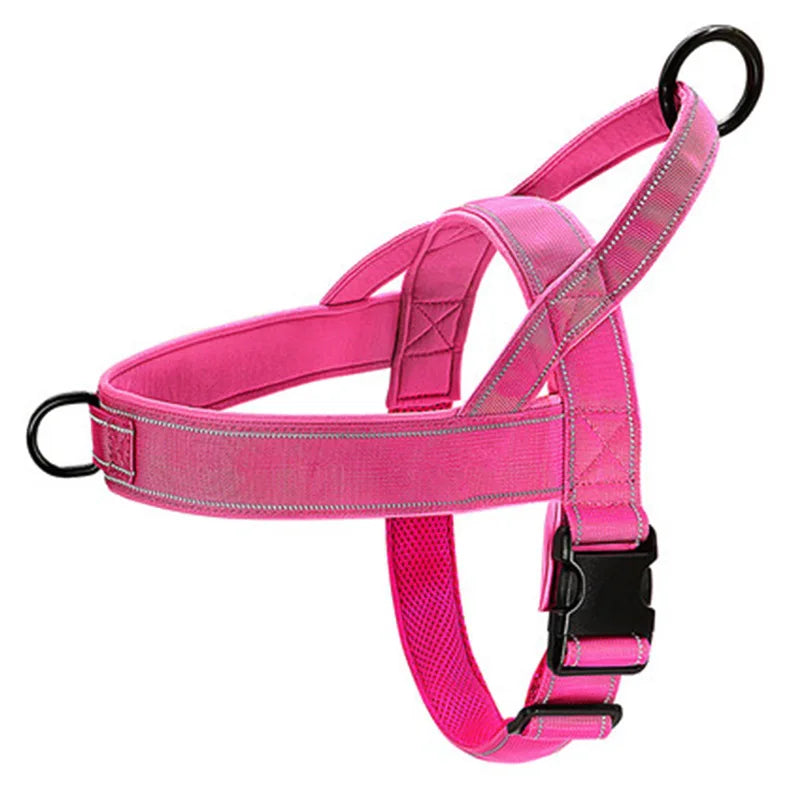 Tactical Anti-Pull Dog Harness – Heavy Duty 1000D Nylon Adjustable Training Vest with Handle, Reflective Straps & Dual Leash Attachments for Large Dogs