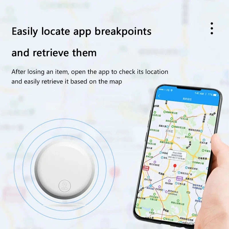 Mini GPS Tracker Smart Anti-Lost Bluetooth Finder Tag for Car Pets Kids Bags Wallet Keys | iOS and Android Compatible