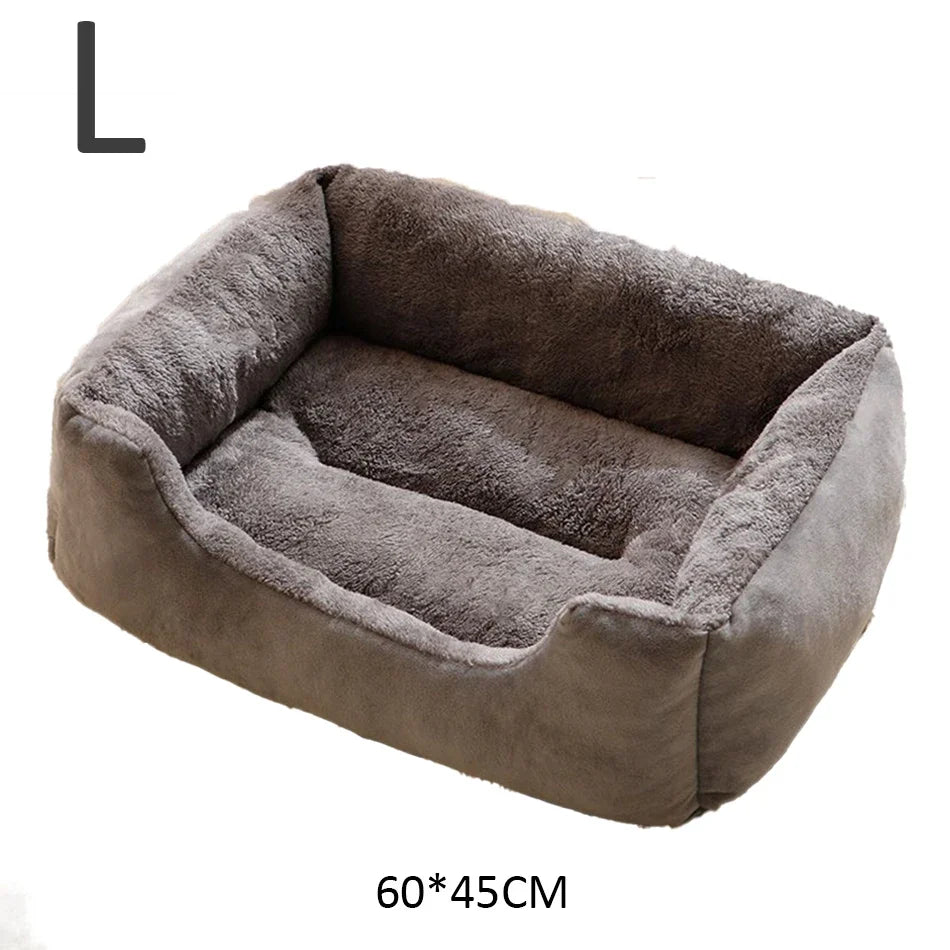 Soft Plush Pet Bed for Cats & Small Dogs – Cozy Warm Sleeping Cushion Basket House