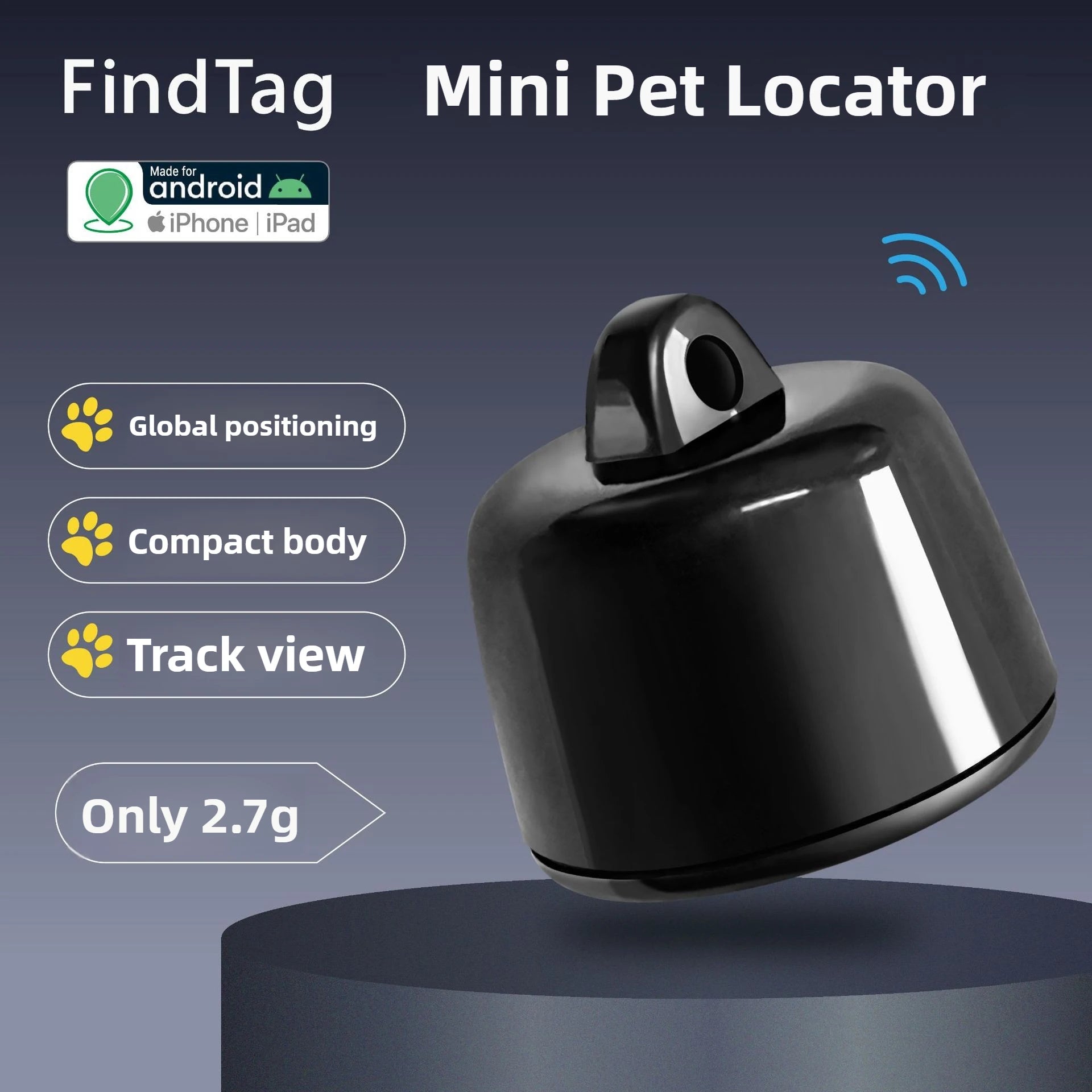 Mini GPS Pet Tracker – Global Locator for Dogs, Cats and Valuables