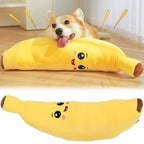 Banana Dog Plush Toy Squeaky Anxiety Relief Chew Toy for Dogs and Cats
