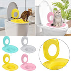 Reusable Cat Toilet Training Kit – Plastic Cat Toilet Trainer Seat for Litter-Free Potty Training Cats and Kittens