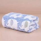 Cartoon Elephant Pet Blanket for Dogs and Cats | Soft Cozy Flannel Throw for Puppies & Kittens