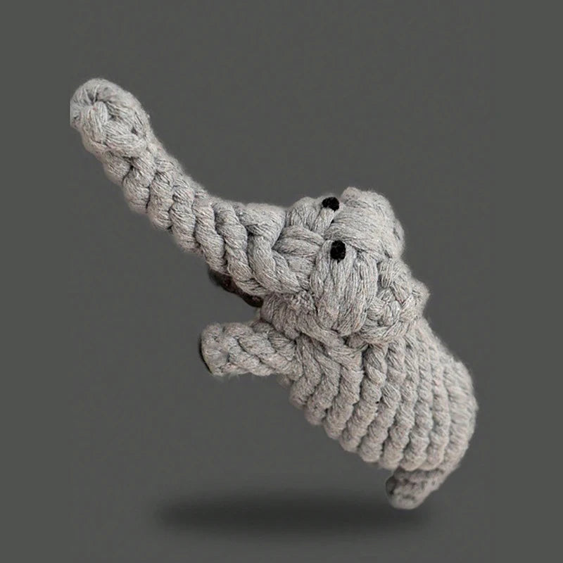 Hand-Woven Cotton Rope Knot Dog Toy – Bite Resistant Teeth Cleaning Chew Toy for Small and Medium Dogs