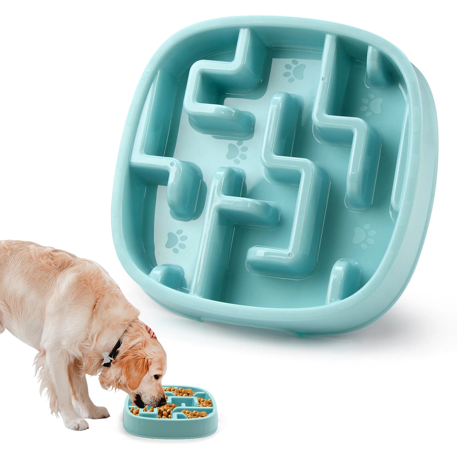 Slow Feeder Dog Bowl – Anti-Gulp Maze Design for Small, Medium & Large Dogs