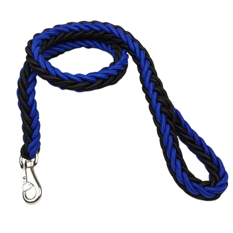 Large Dog Leash Nylon Braided Traction Rope – Heavy Duty Walking Lead for Bulldog, Rottweiler and Hound Dogs