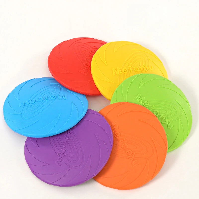 Silicone Dog Flying Disc Toy – Durable TPR Frisbee for Fetch, Outdoor Training & Interactive Play
