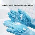 Silicone Pet Grooming Gloves for Dog and Cat Bathing Hair Removal Massage Brush