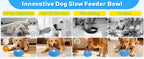 Slow Feeder Lick Bowl for Dogs – Spill-Resistant Lick Mat with Rolling Ball