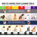 Dog & Cat Deshedding Grooming Brush | Undercoat Hair Remover Comb for Long & Short Hair
