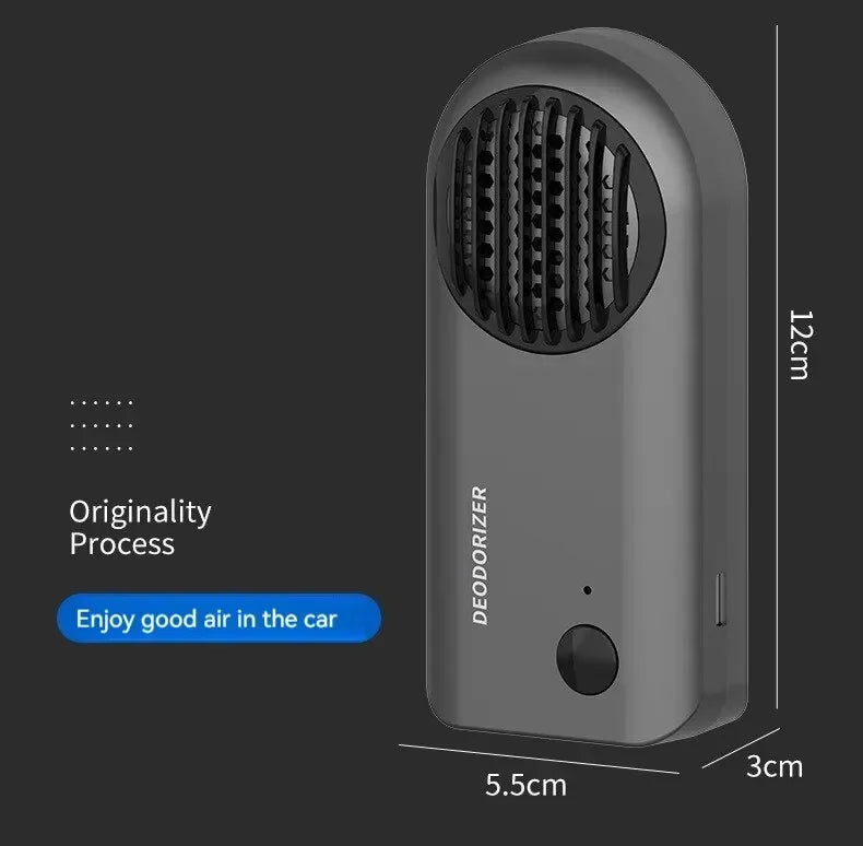 Electronic Ozone Air Purifier & Odor Eliminator – Car, Home & Refrigerator Deodorizer Intelligent Portable Fresh Air Cleaner