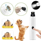 Electric Dog Nail Grinder – USB Rechargeable Pet Nail Clippers with LED Light, Quiet Pet Grooming Tool for Dogs & Cats