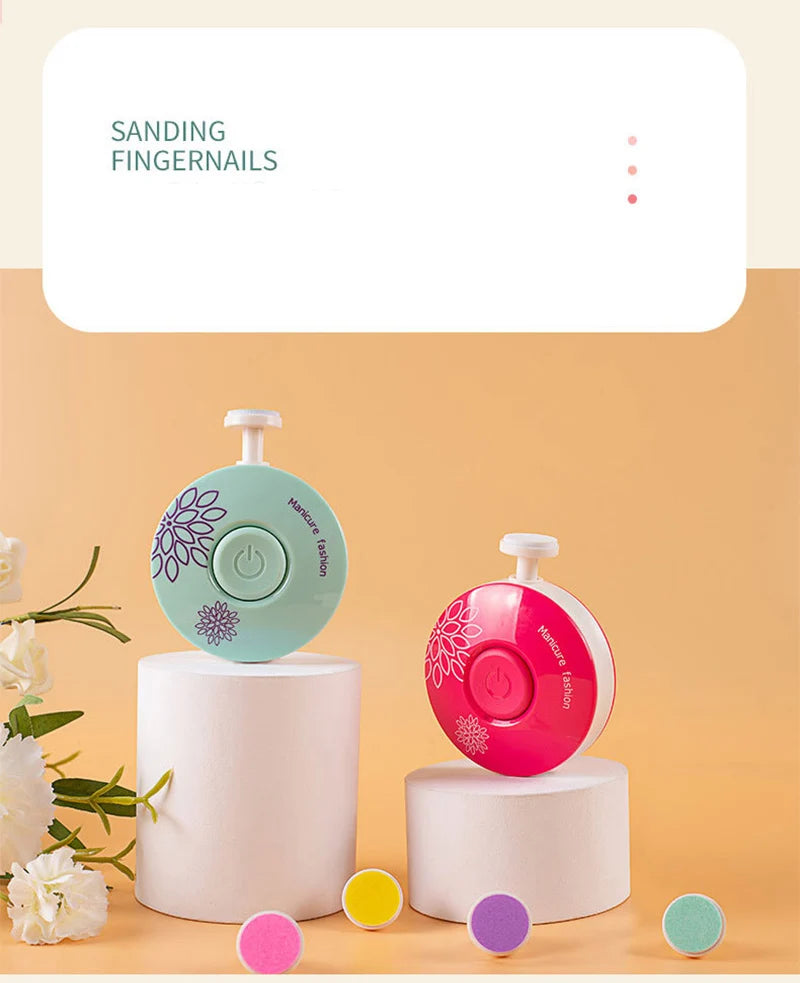 Electric Baby Nail Trimmer – Safe Infant Nail Polisher for Newborns (0–12 Months) Baby Nail Care Kit