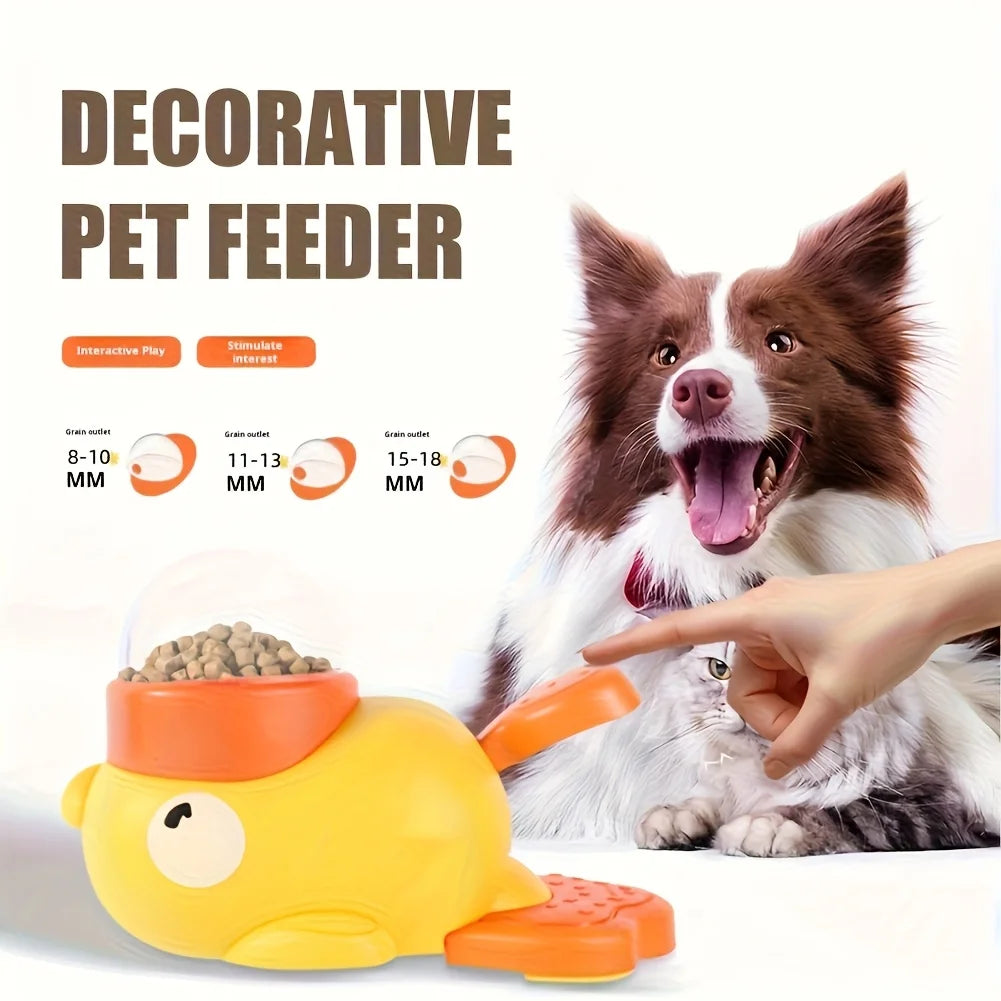 Duck-Shaped Slow Feeder Dog Bowl – Anti-Choking Interactive Snack Dispenser