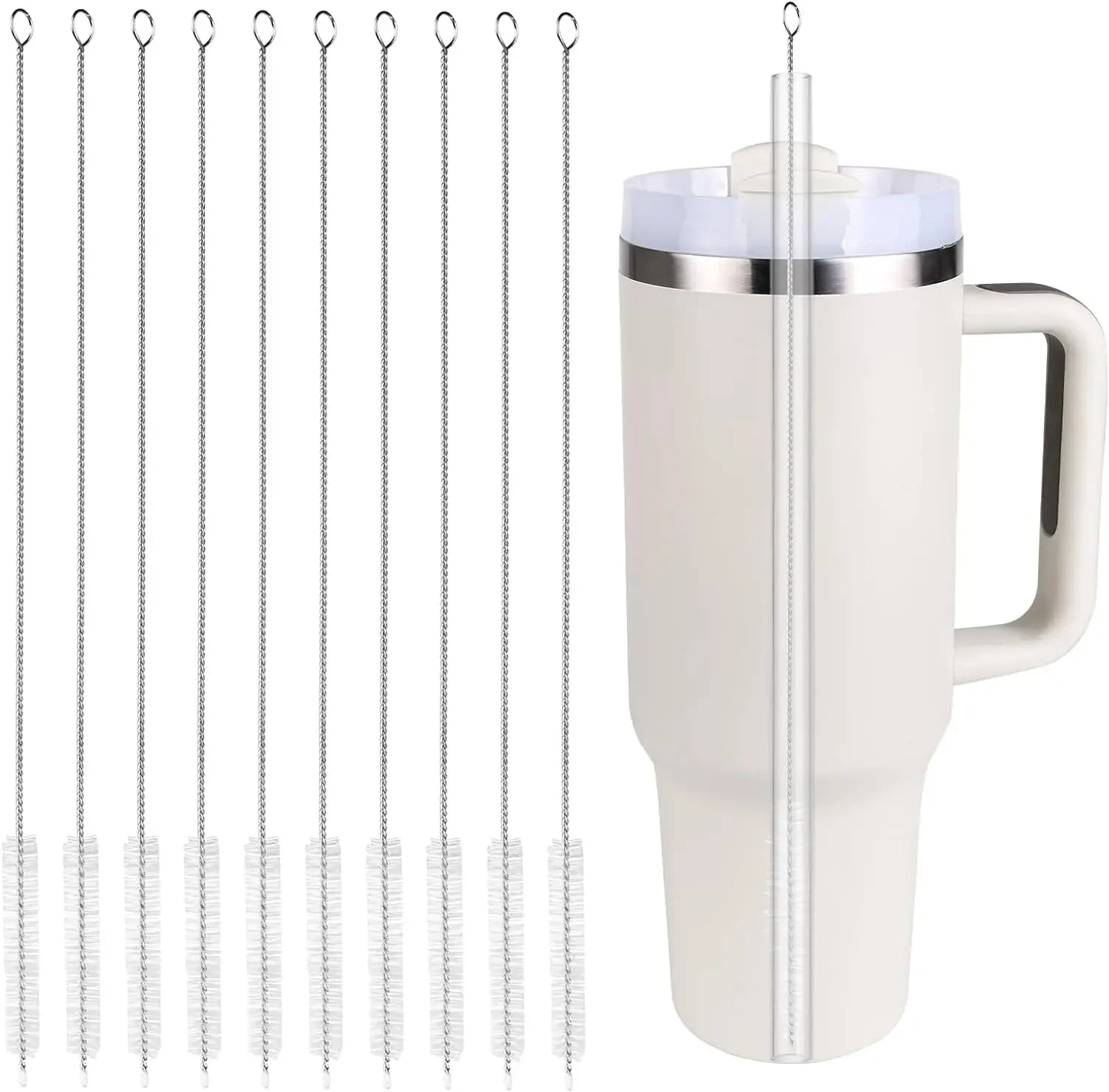 Reusable Straw Cleaning Brush Kit – Nylon Tube & Bottle Cleaner Set for Straws, Bottles & Cups