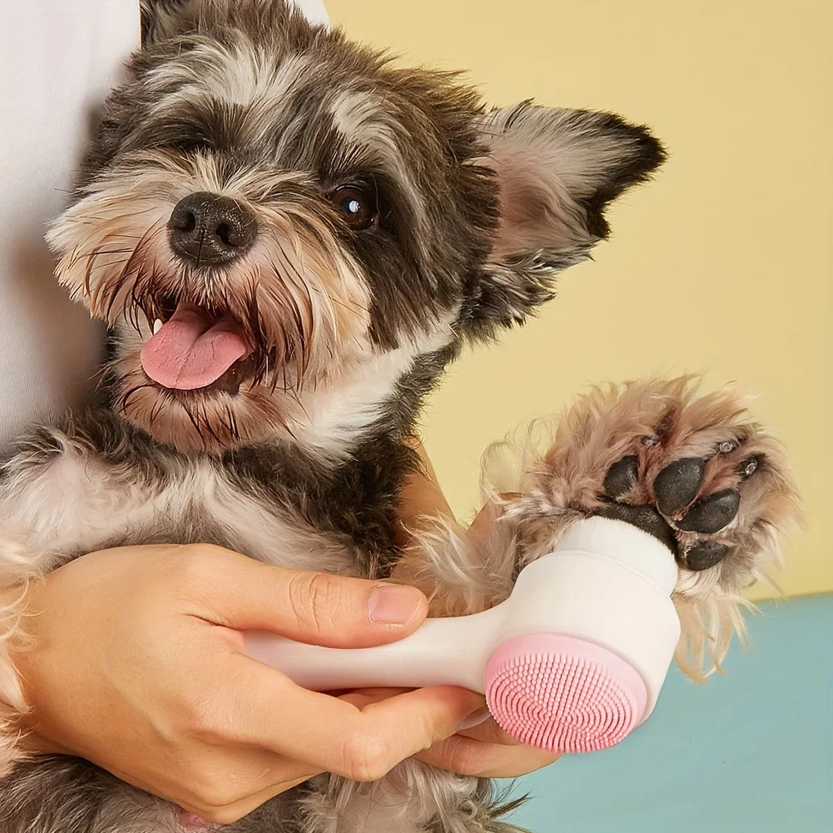 Silicone Dog Paw Cleaner Brush – Dual-Sided Pet Grooming & Massage Tool