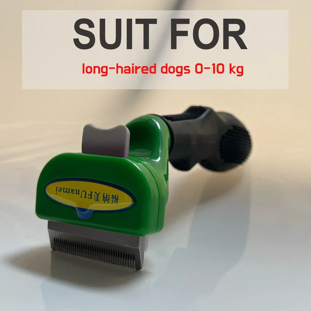 Dog & Cat Deshedding Grooming Brush | Undercoat Hair Remover Comb for Long & Short Hair