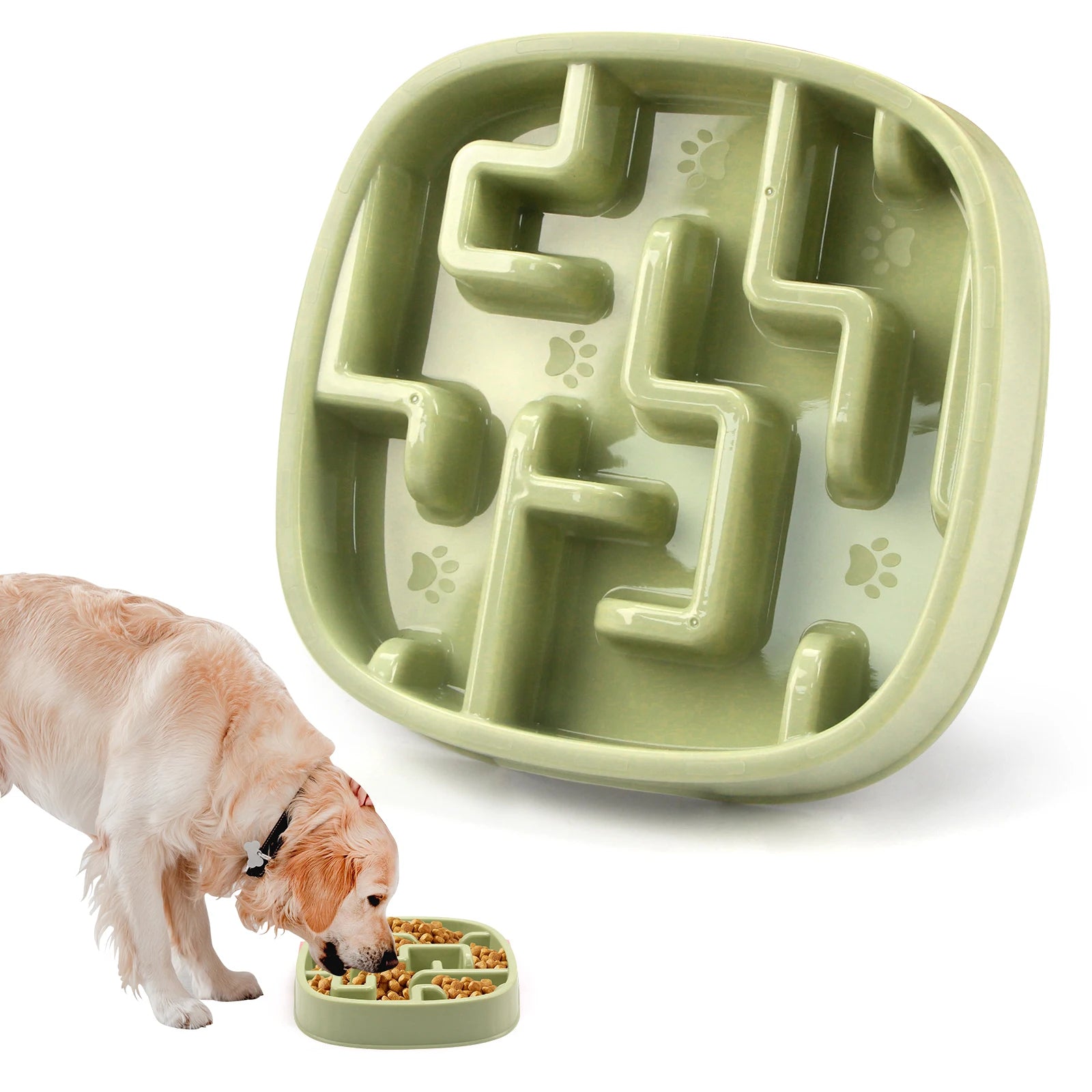 Slow Feeder Dog Bowl – Anti-Gulp Maze Design for Small, Medium & Large Dogs