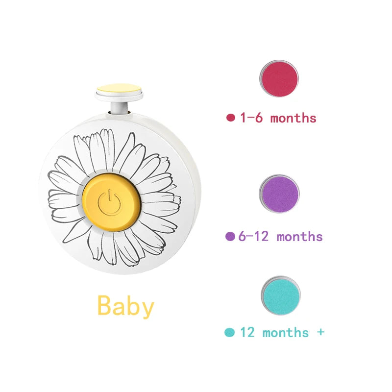 Electric Baby Nail Trimmer – Safe Infant Nail Polisher for Newborns (0–12 Months) Baby Nail Care Kit
