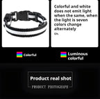 LED Nylon Dog Collar – Flashing Glow in the Dark Night Safety Collar for Dogs