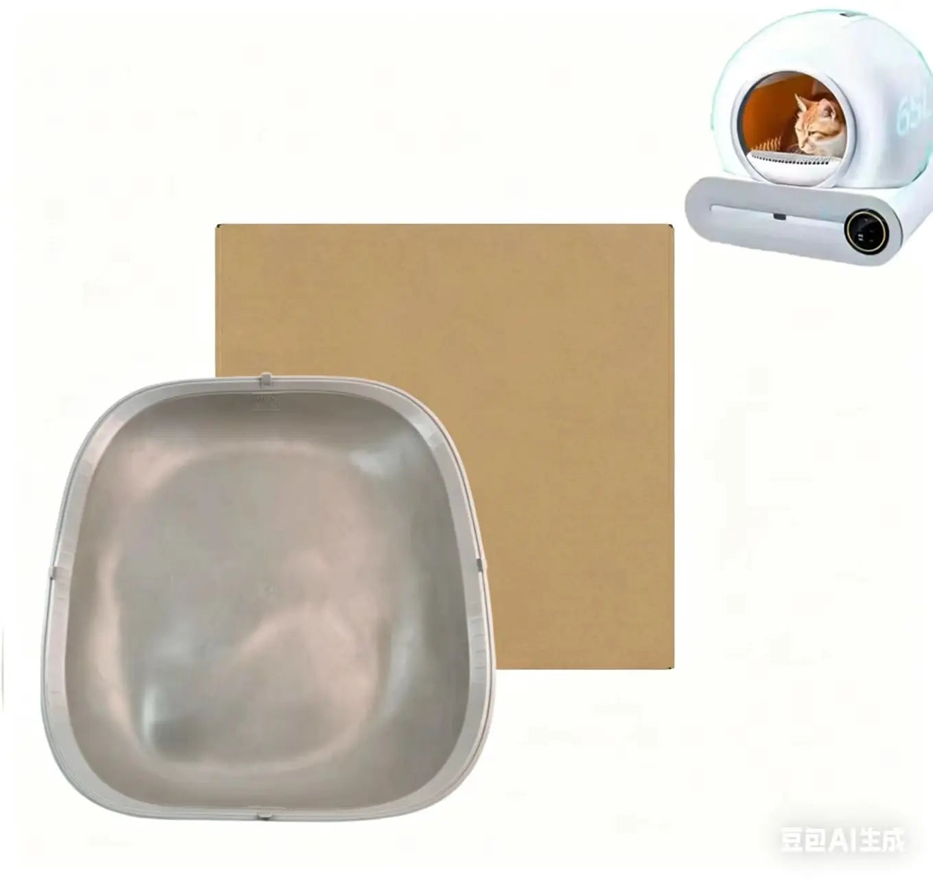 LITEKIPET Automatic Cat Litter Box Replacement Accessories – Litter Filter Bin Bottom Capsule Door and Anti-Backflow Parts