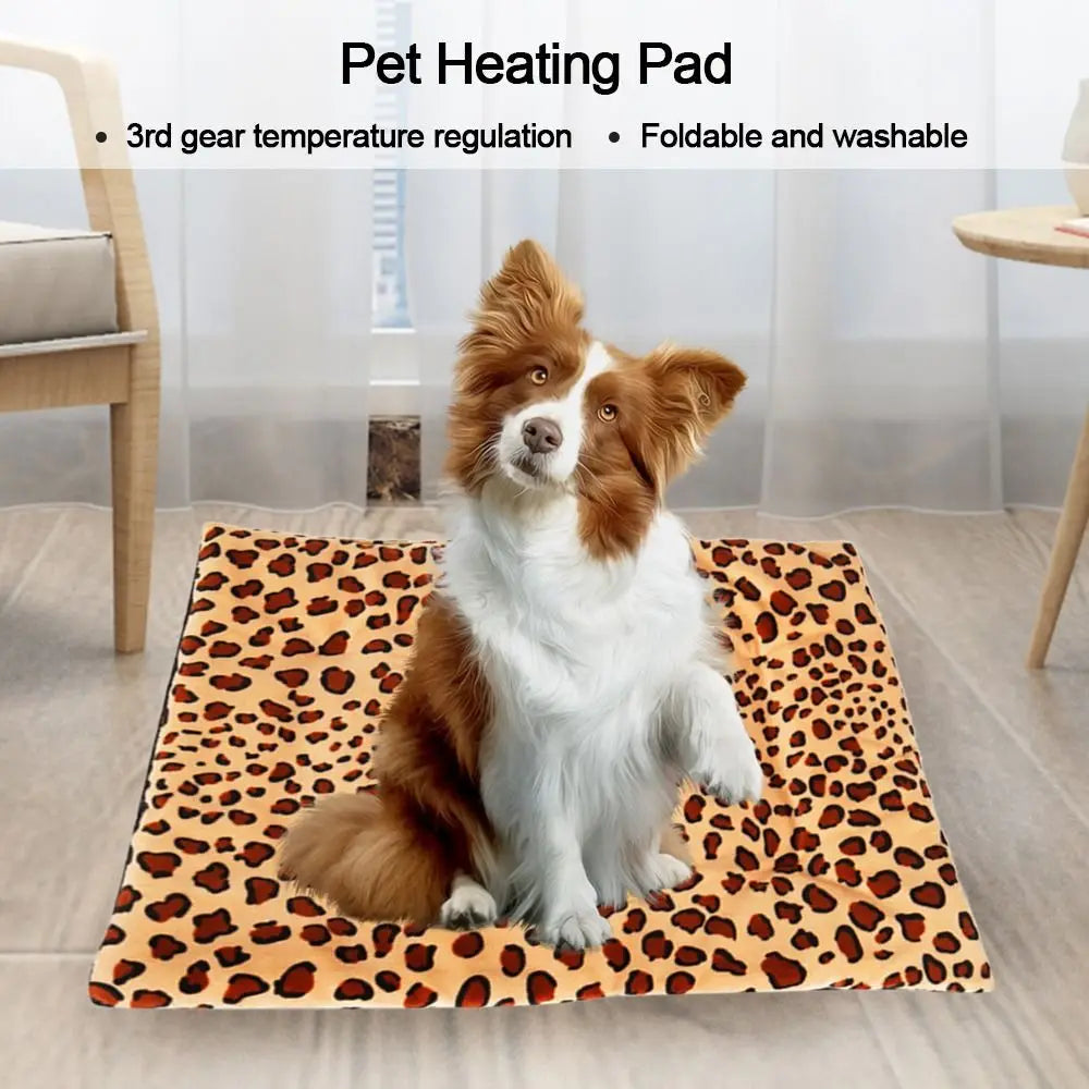 USB Pet Heating Pad Soft Plush Electric Blanket for Dogs and Cats | Washable Warm Bed Mat for Winter Puppies and Kittens