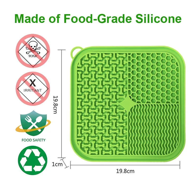 Premium Licking Mat for Dogs & Cats – Suction Cup Slow Feeder Anti-Anxiety Pad