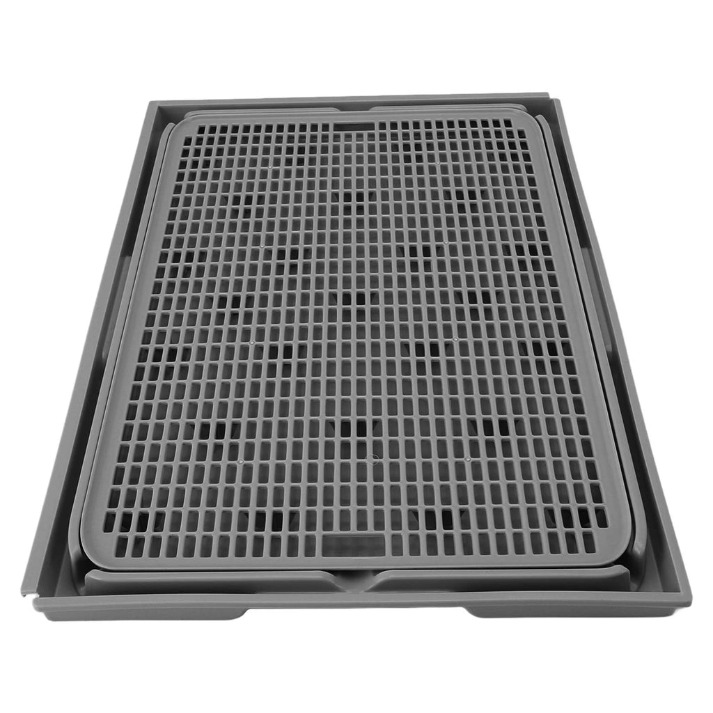 TOPINCN Double Layer Cat Litter Mat – Washable Anti-Slip Cat Litter Catcher Mat for Litter Box Floor Protection (41×28cm)