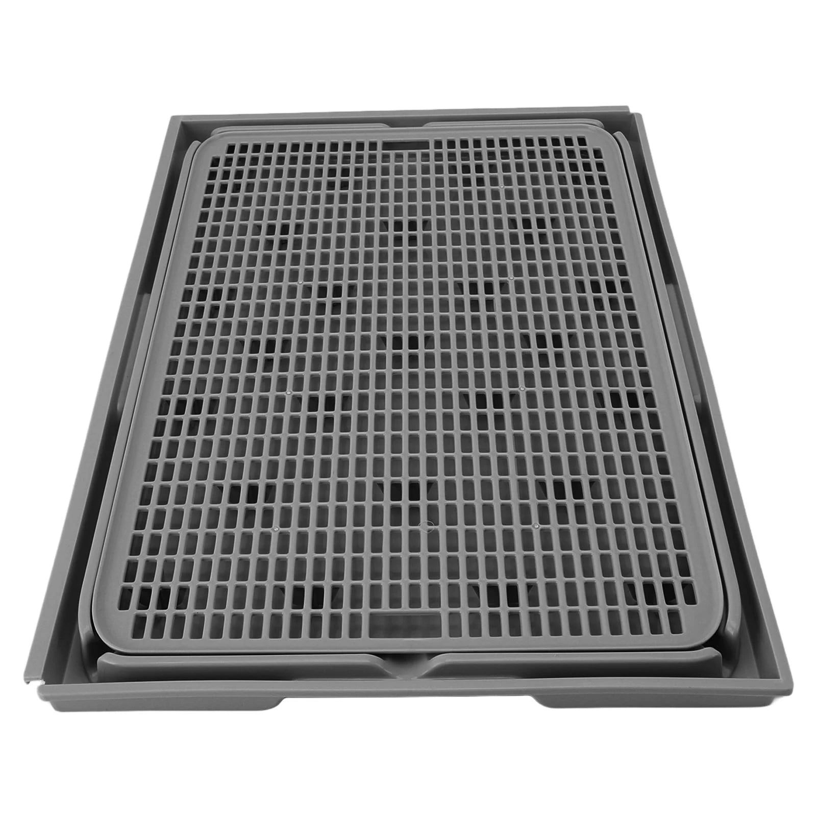 TOPINCN Double Layer Cat Litter Mat – Washable Anti-Slip Cat Litter Catcher Mat for Litter Box Floor Protection (41×28cm)