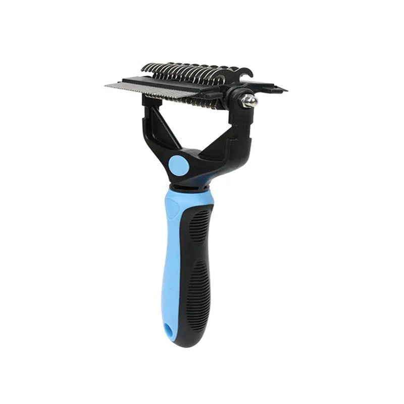 3-in-1 Pet Deshedding Brush | Dog & Cat Hair Remover, Knot Cutter & Grooming Comb