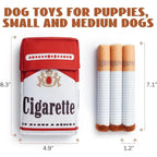 Funny Cigarette Plush Dog Toy – Interactive Squeaky Chew & Teething Toy