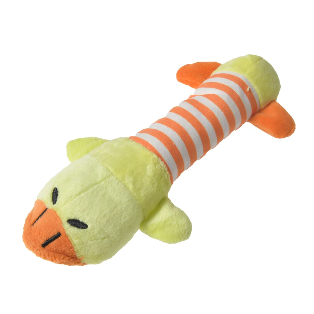 Plush Dinosaur Dog Toy with Squeaker – Interactive Chew Toy for Small Dogs & Cats