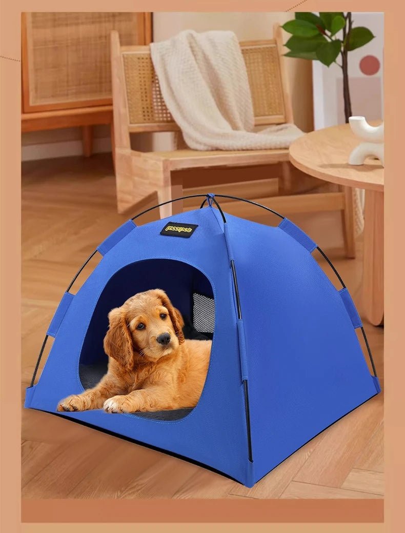 Tent Shape Cat Beds Removable Convenient Storage Pet Bed Portable Outdoor Travel Sunshade Cat and Dog Tent Pet Essentials