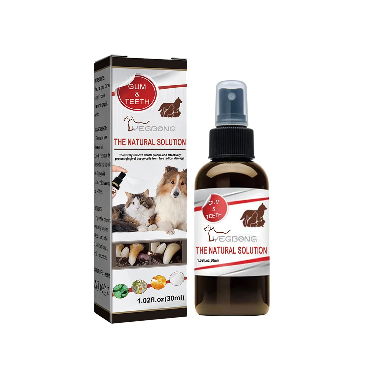 Pet Tooth Cleaning Spray 30ml – Fresh Breath Dental Care & Oral Hygiene Spray for Dogs and Cats