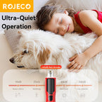 ROJECO Electric Pet Nail Grinder – Rechargeable Dog & Cat Nail Trimmer with LED Light, 7-Speed Adjustable Quiet Paw Grooming Tool
