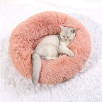 Super Soft Plush Cat Bed – Washable Donut Pet Bed for Cats and Small Dogs
