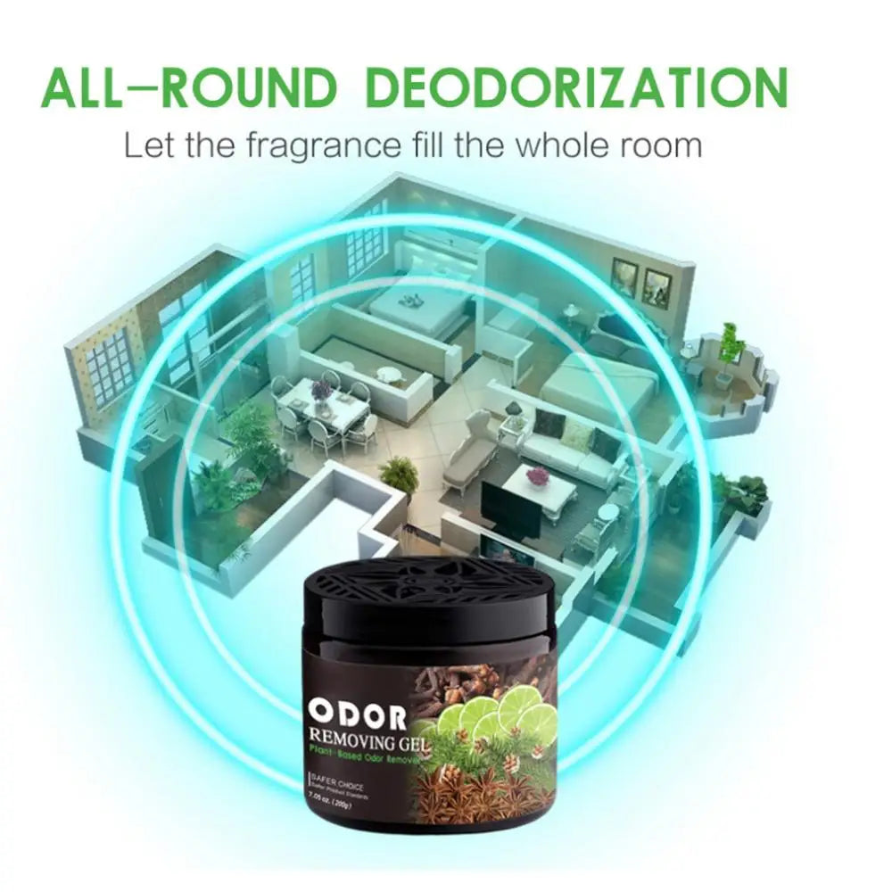 Odor Removal Gel Room Deodorizer – Long Lasting Odor Absorber for Home, Toilet, Bedroom, Car and Pet Areas (200g)