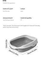 Semi-Enclosed Cat Litter Box – Large Spatter-Proof Cat Toilet with Anti-Tracking Pedal and Open Ventilation Design