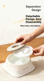 Floating Slow Feeder Dog Water Bowl – Anti-Spill & Anti-Wet Chin Design