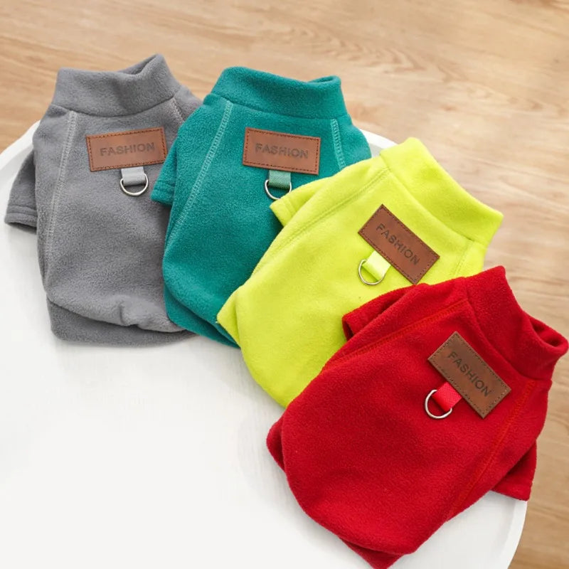 Winter Warm Dog Hoodies Pet Clothes for Small Dogs Fashion Solid Color Puppy Sweatshirt Soft Cat Pullovers Chihuahua Pet Hoodies