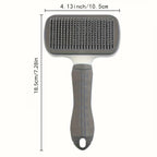 Pet Grooming Brush Self Cleaning Slicker Comb for Dogs Cats - Stainless Steel Needle Deshedding Tool Remove Floating Hair Knots