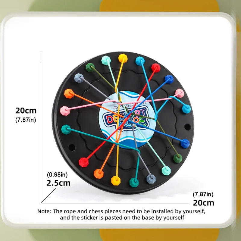 Rope Breaking Challenge Puzzle Toy – Logic Training Knot Untangle Game for Kids and Family Brain Development Toy