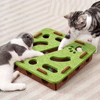 Interactive Cat Puzzle Toy – Felt Tunnel Maze Box with Bell Ball for Indoor Play